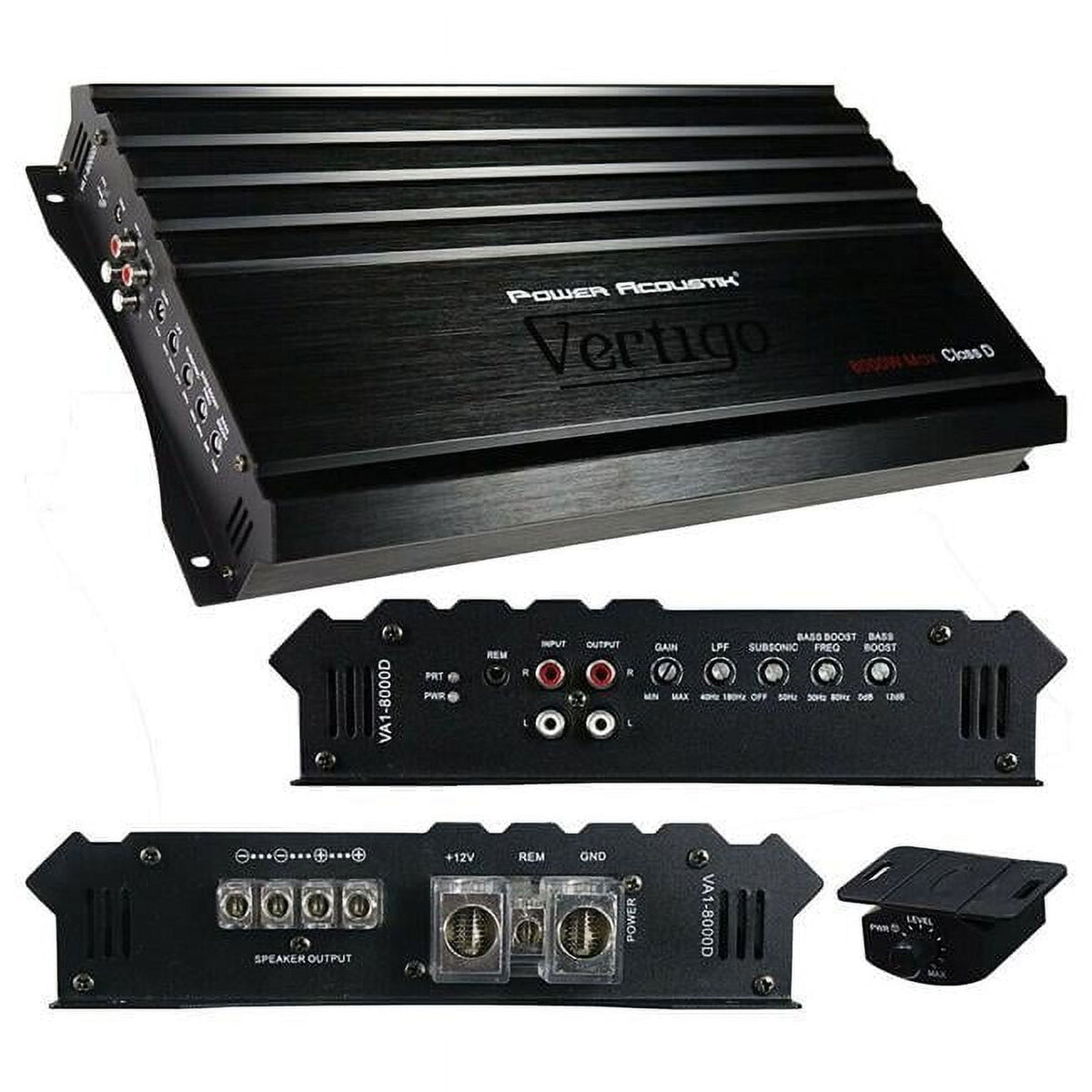Power Acoustik  Vertigo Series Monoblock Amplifier 8000W Max