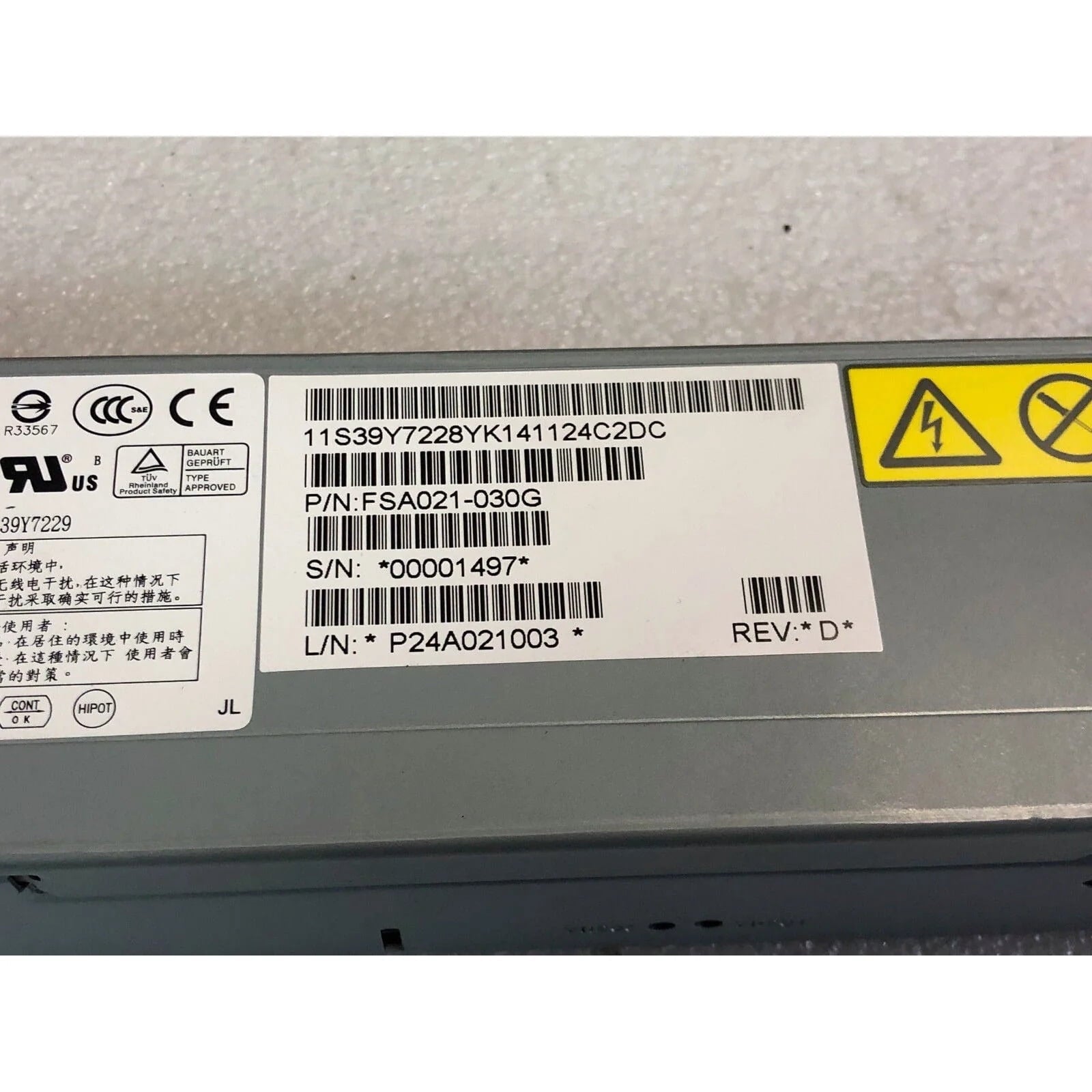 Power IBM 39Y7228 IBM XSERVER X3550/3650 675W POWER SUPPLY 39Y7229 FSA021-030G