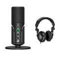 Profile Cardioid Condenser USB-C Microphone with Closed-Back Studio Monitor Headphones
