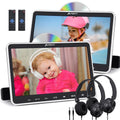 NAVISKAUTO 10.1Car DVD Players with Headphones, 2 Mount Brackets, HDMI Input 1080P Playback