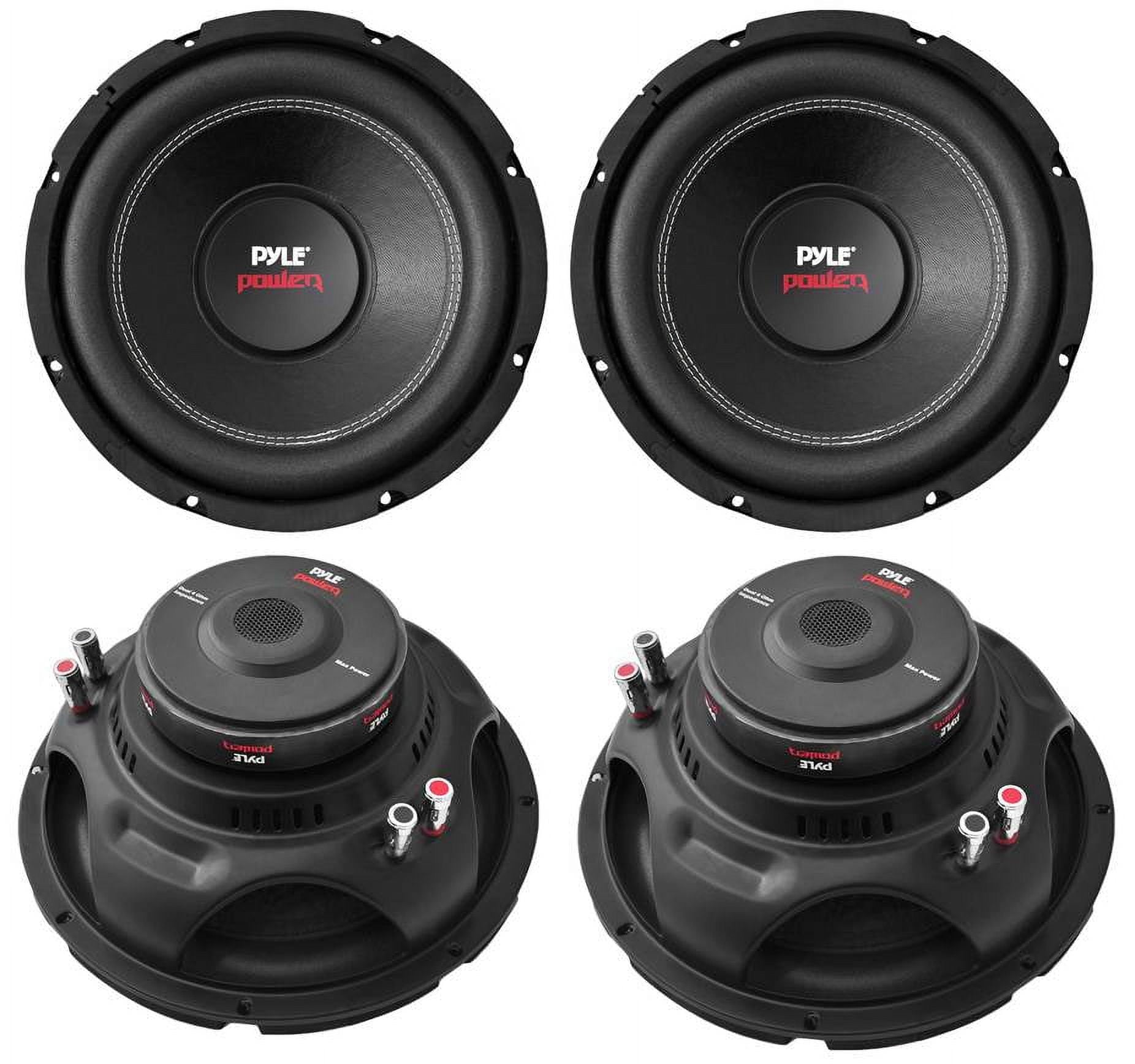 Pyle 126400W 4-Ohm DVC Car Stereo Power Audio Subwoofer Set, 4pk | PLPW12D