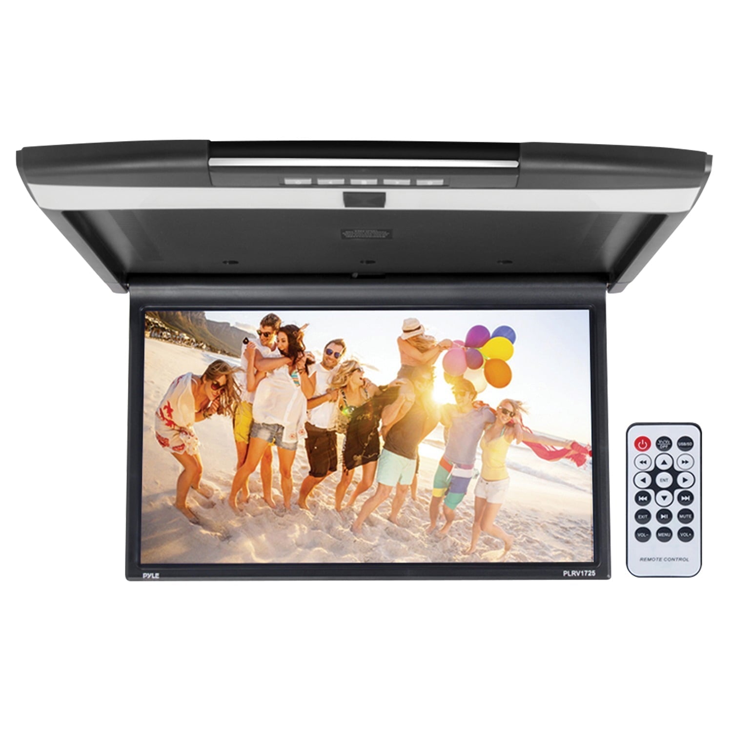 Pyle PLRV1725 Flip Down Car Roof Mounted 17.3Screen HD 1080p Multimedia Player