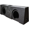 QPower QBomb Double 10 Inch Vented Subwoofer Speaker Box with Black Bed Liner