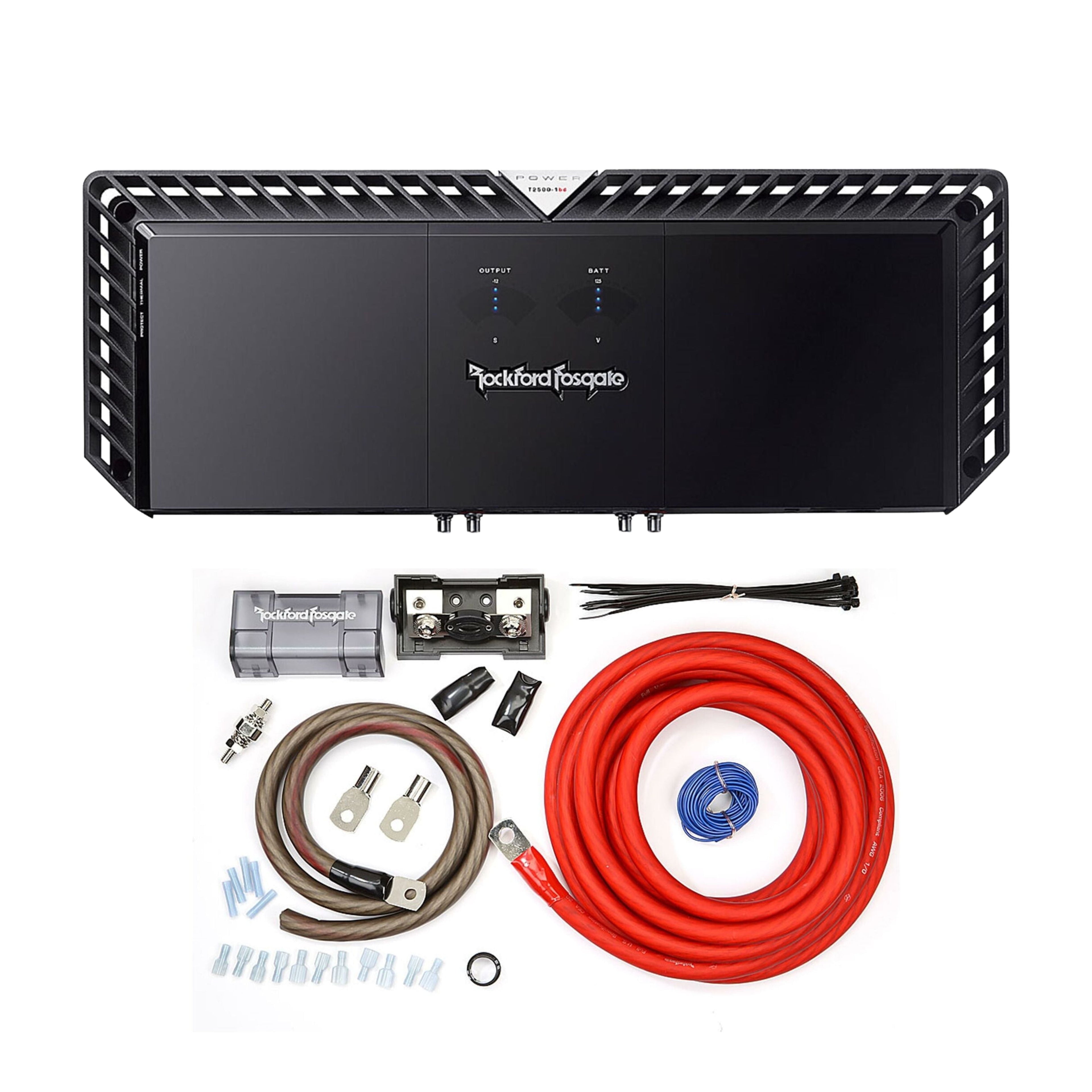 Rockford Fosgate Monoblock 2500 W Class-BD Constant Power Amplifier +Install Kit