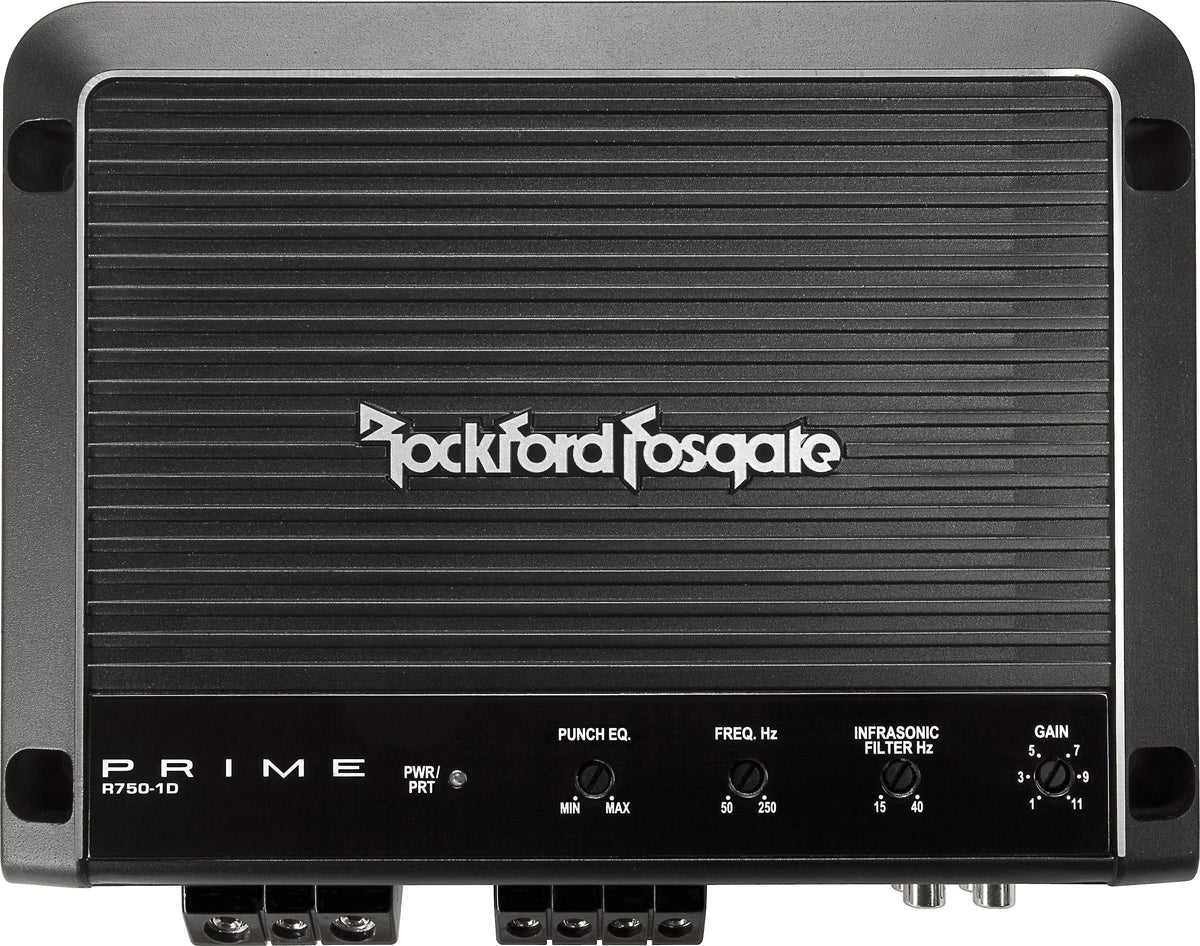 Rockford Fosgate Prime R750-1D 750W RMS Prime Series Class-D Monoblock 1-Ohm Stable Amplifier