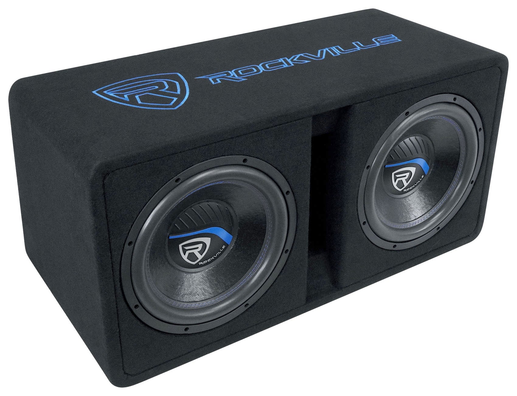 Rockville DV12K51 Dual 12K5 2800w Car Subwoofers+Vented Sub Enclosure Box/1Ohm