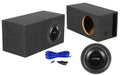 Rockville Destroyer 12D2 12Competition Car Subwoofer+Vented Sub Box Enclosure