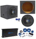 Rockville K5 W15K5S4 152000 Watt Subwoofer+Sealed Sub Box+Amplifier+Amp Kit