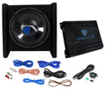 Rockville RV10.1D 500W 10Loaded Car Subwoofer with Vented Enclosure, Amplifier and Wiring Kit