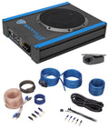 Rockville USS8 8600w Slim Under-Seat Powered Car/Truck Subwoofer Sub+Amp Kit