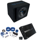 Rockville VS15K51 15K5 2000w Car Subwoofer in Vented Sub Box+Amplifier+Amp Kit