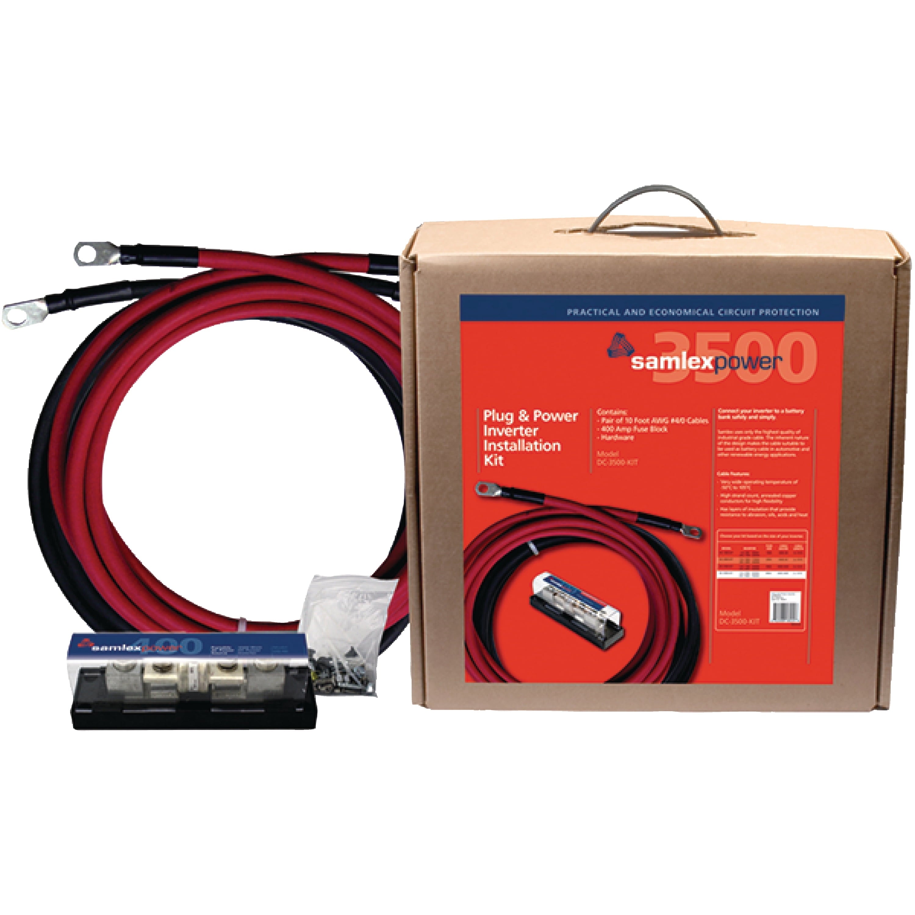 Samlex DC-3500-KIT 12V 3500-Watt Continuous 7000-Watt Surge Power inverter with Heavy Duty Cables