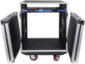 Sound Town PA DJ Combo with 12U Rack/Road ATA Case w/Casters, One 10 Outlet AC Power Conditioner/Sequencer (STRC-12PSA28)