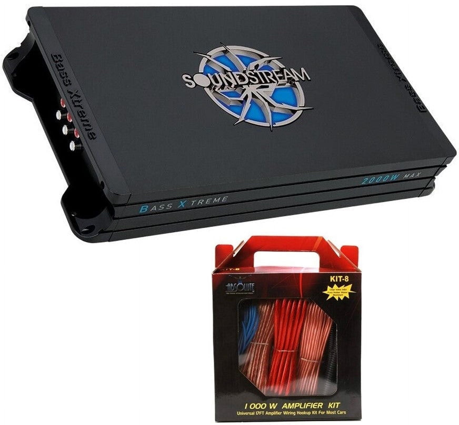 Soundstream BXT4.2000 Bass Xtreme Series 4Ch Amplifier with 8 Gauge Amp Kit