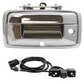 TRQ Rear View Camera Chrome Kit Set for Silverado Sierra Pickup Truck ADA02032
