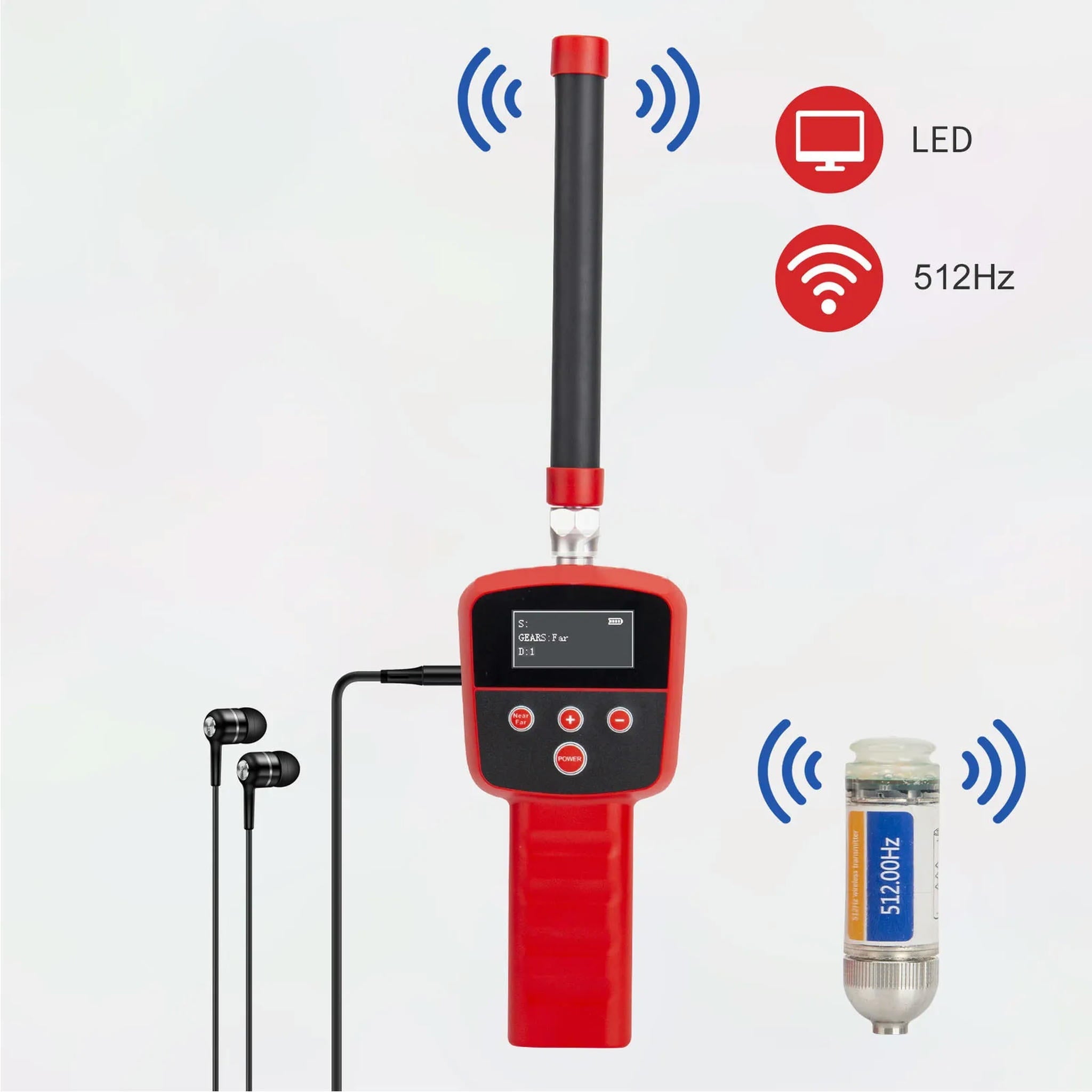 TUMALL 512HZ Sonde Transmitter Wireless 512HZ Transmitter For Underground Pipe JJ-default