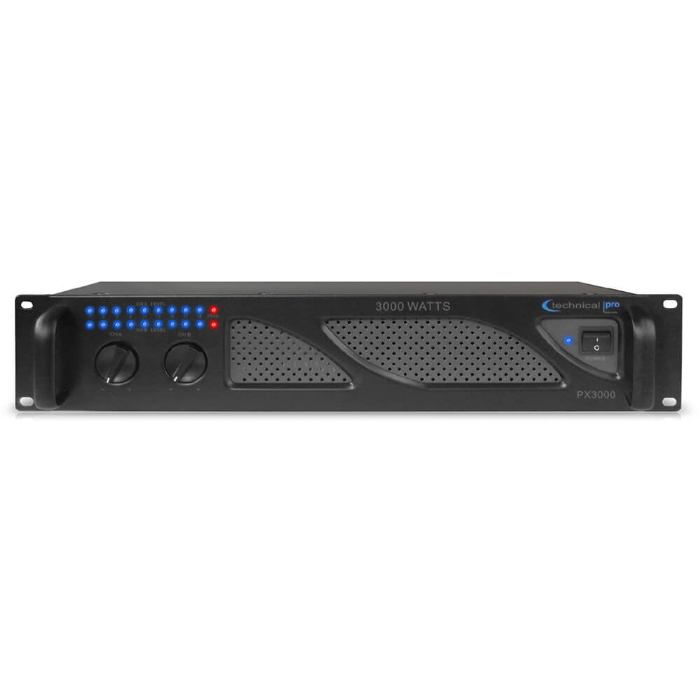 Technical Pro PX3000 Professional 2-Channel 3000W High-Power Audio Amplifier