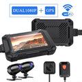 UHUSE Waterproof Motorcycle Dash Cam 1080P Dual Lens Front and Rear Loop Recording DVR