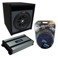 Universal Car Stereo Paintable Ported 15Kicker Comp C15 Sub Box HA-A800.1 Amp