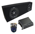 Universal Regular Cab Truck Kicker Comp C10 Dual 10Black Sub Box & CXA8001 Amp