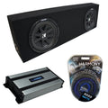 Universal Regular Cab Truck Kicker Comp C12 Dual 12Black Sub Box HA-A800.1 Amp
