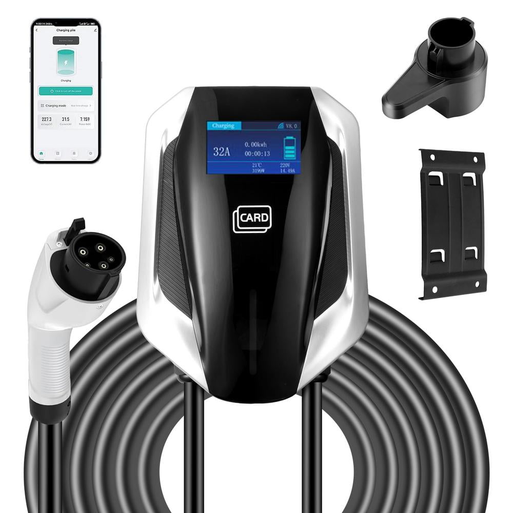 VAHIGCY Portable EV Charger Wall Connector EV Charging Station 48 Amp Home EV Chargers Electric Car Charger Portable Charger Electric Vehicle Charging Equipment modern