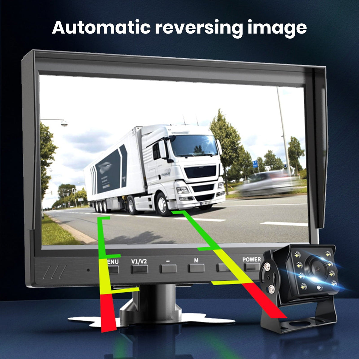 Walbest RV Backup Camera 7 Inch Panel Monitor Waterproof Easy Install Wide Viewing Angle 1080P HD-compatible Display Quality Camera