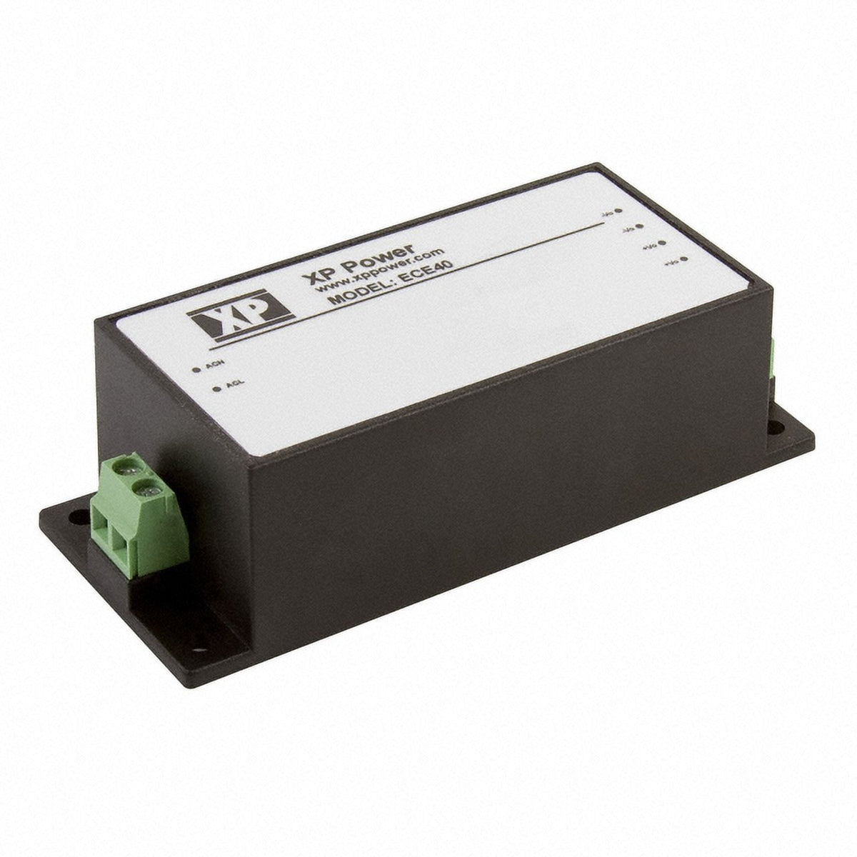 XP POWER ECE40US05-S, Power Supply; AC-DC; 40W 5VDC 8A, 85-264VAC In; Encapsulated; chassis Mt, screw terminal