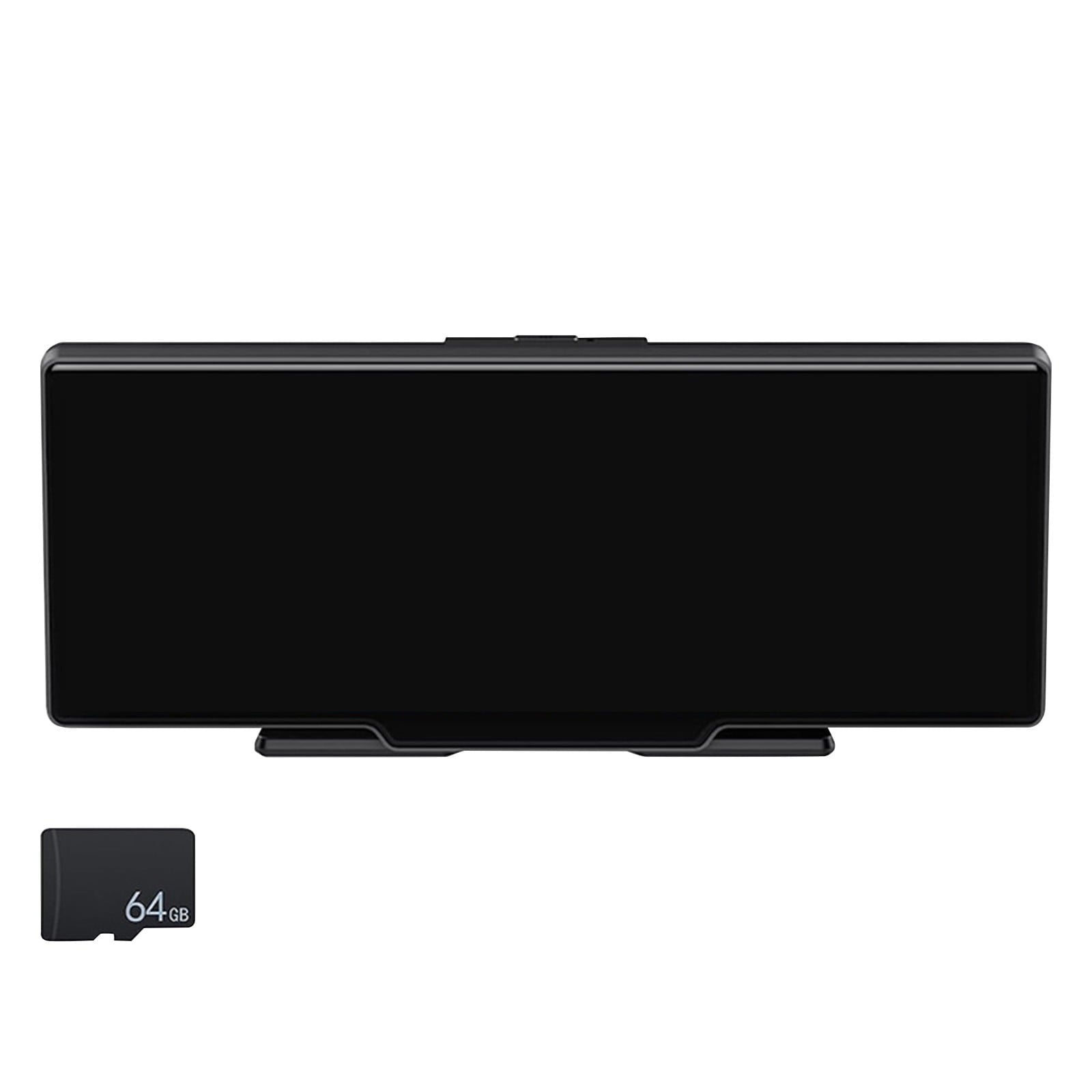 Yonrjhukm Phone Compatible Navigation Dash Cam 10 Inch Touchscreen Full HD Recording GPS Navigation Voice Control 64GB Memory Card Included