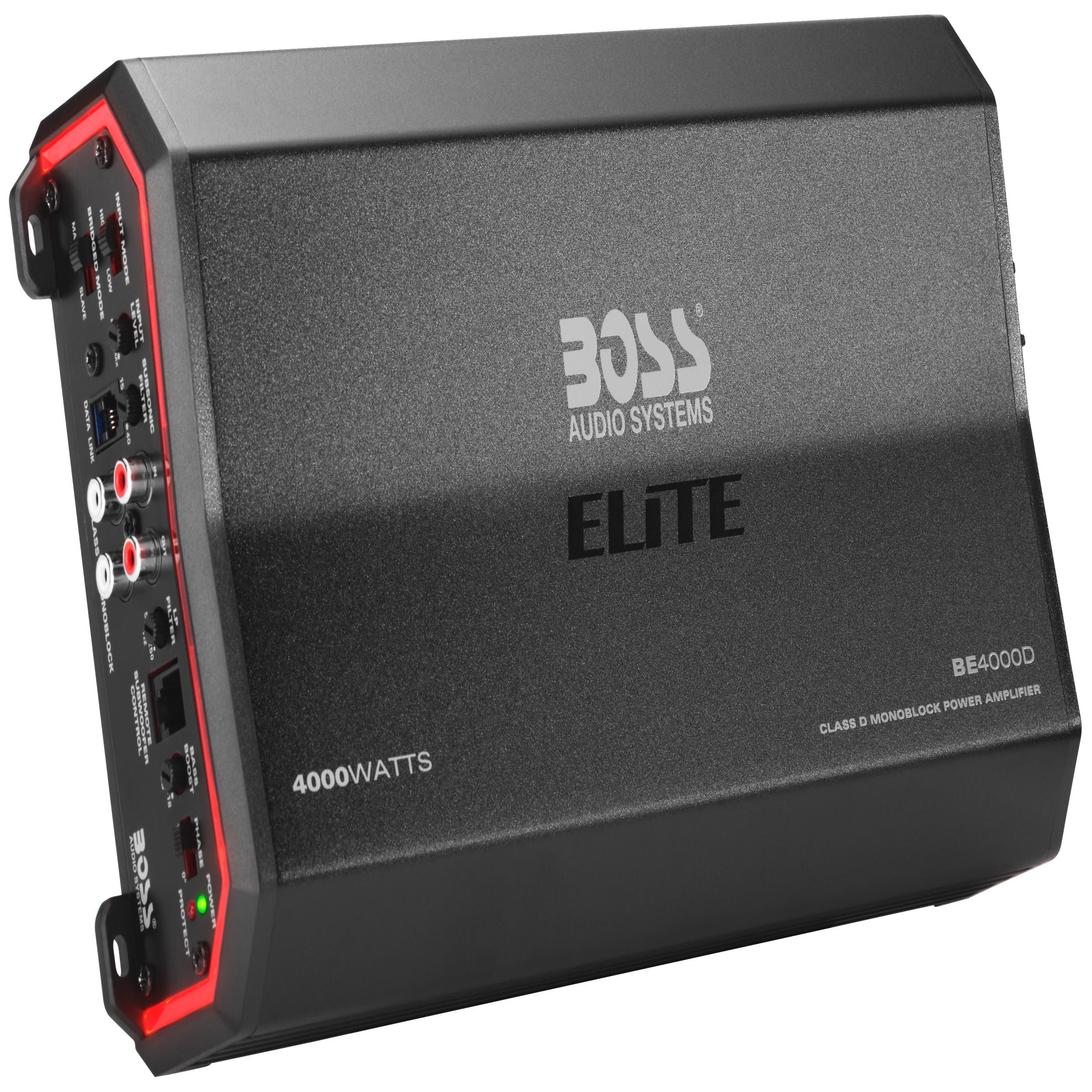 Repaired Premium BOSS Audio Systems BE4000D Elite Series Car Audio Amplifier - 4000 High Output, Class D, Monoblock, 1/8 Ohm, High/Low Level Inputs, Low Pass Crossover, Hook Up To Stereo (Refurbished)